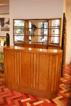 Art Deco Bar, 1920's Cabinet, Maple Wood