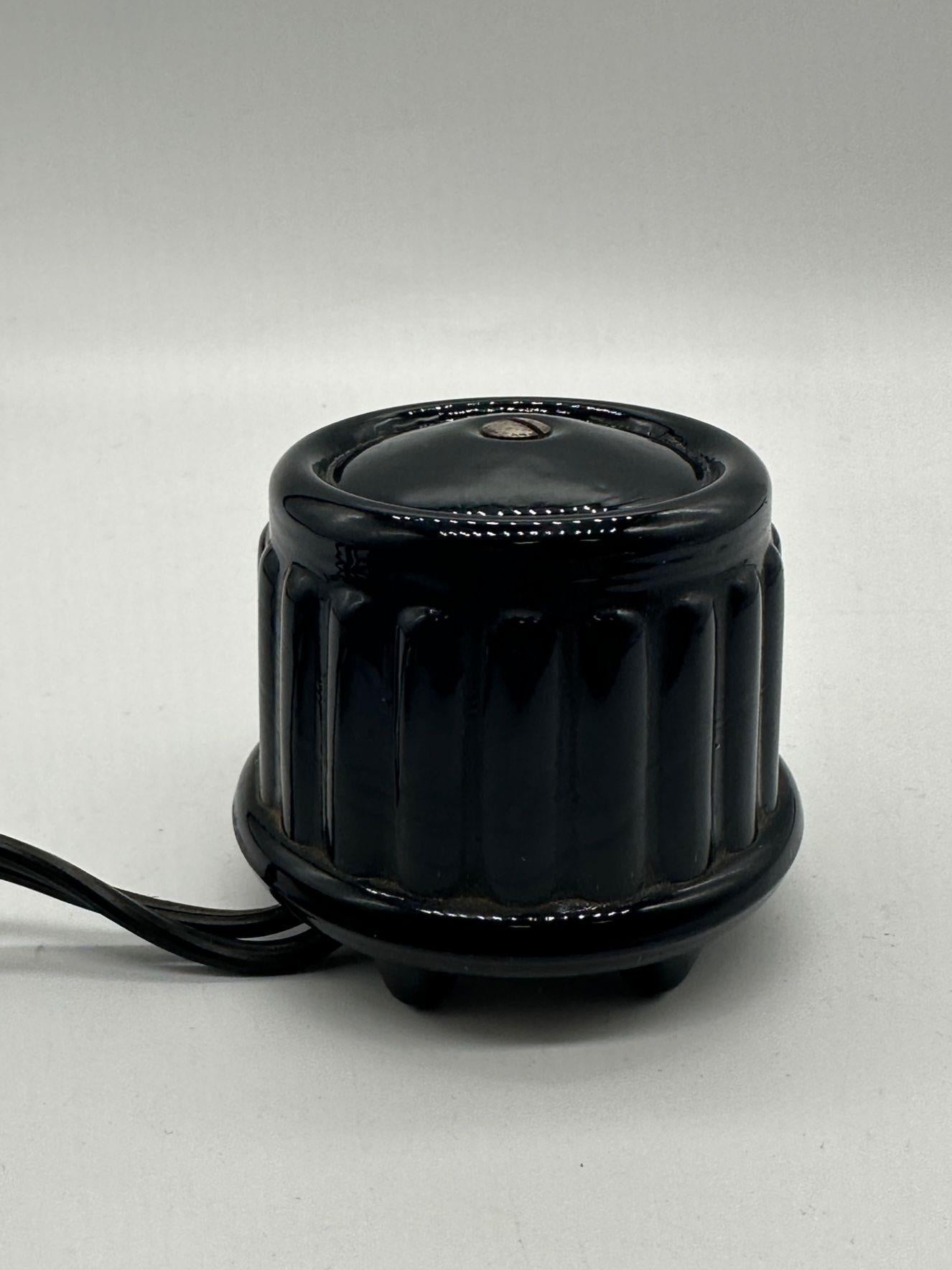 Early 20th Century 1920's Art Deco Black Porcelain Electronic 