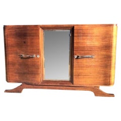 1920s Art Deco Bookmatched Rosewood and Marble Sideboard