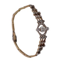 1920's Art Deco Bracelet in 18k Gold & platinum with Diamonds