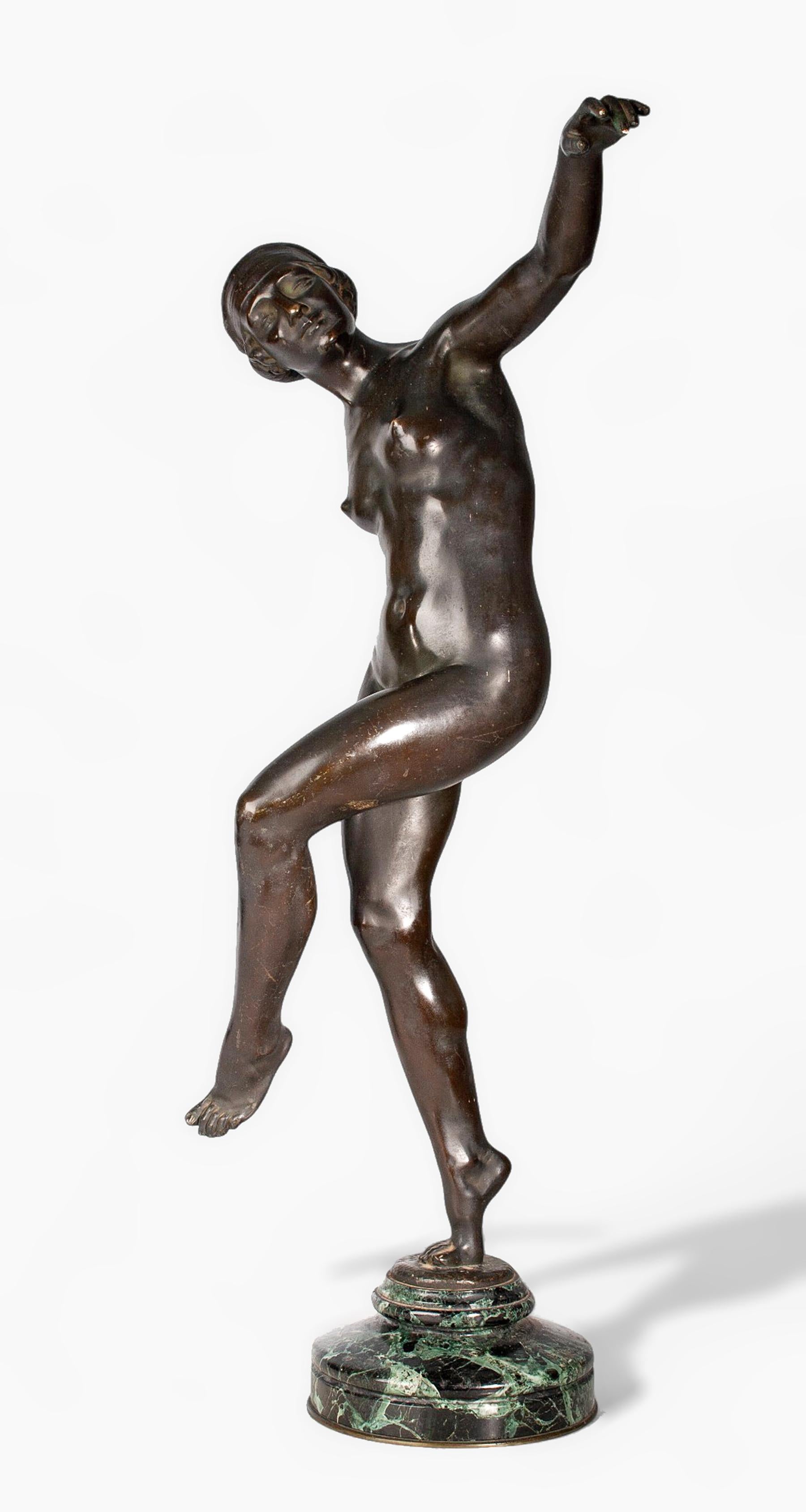 Français Sculpture en bronze Art Déco des années 1920, Ball and Ball, par Lucien Charles Alliot, France
