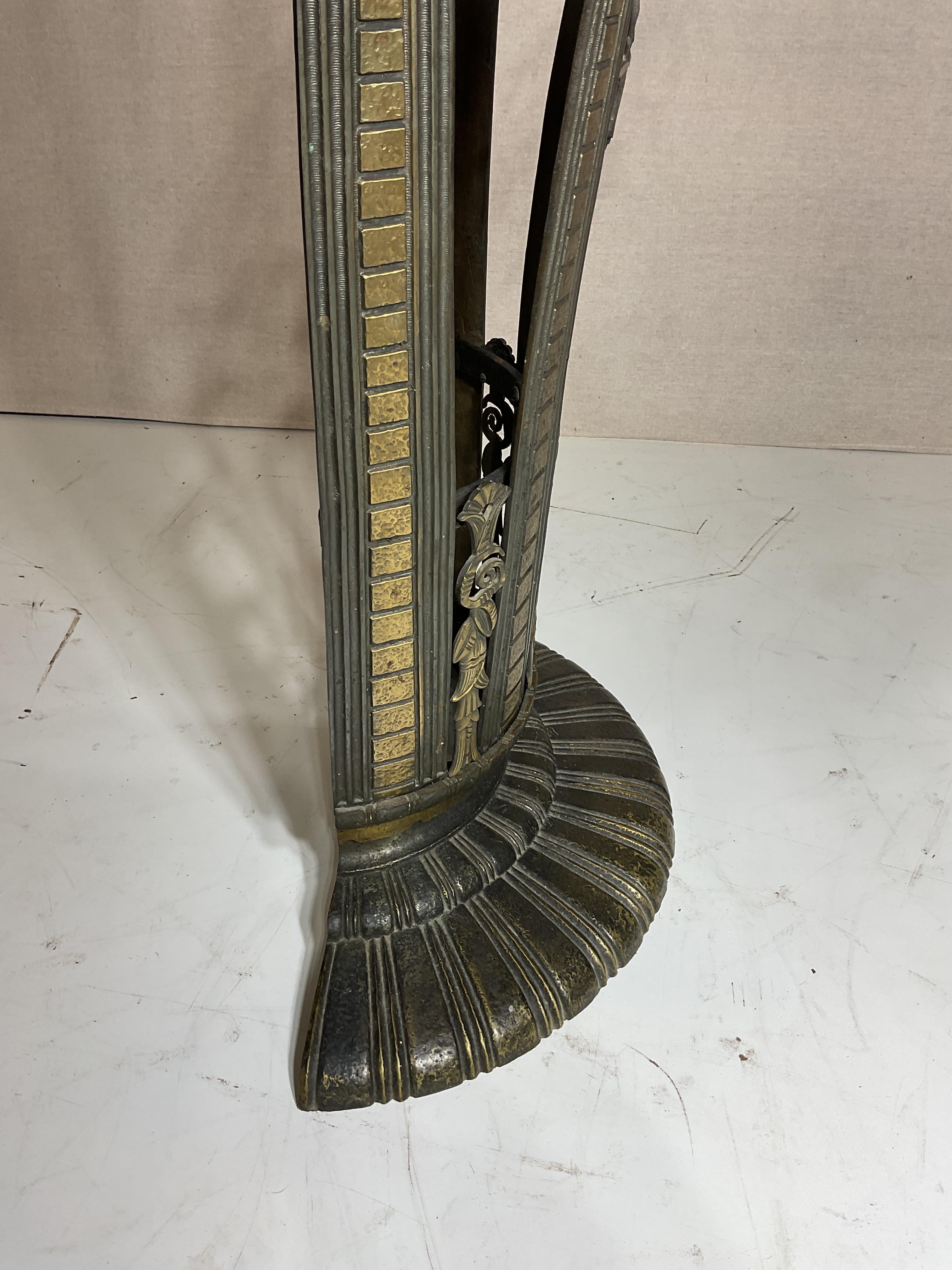 1920s Art Deco Bronze Console and Mirror Set by La Salle Iron Works For Sale 6