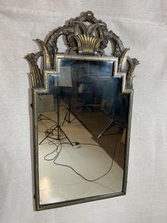 1920s Art Deco Bronze Console and Mirror Set by La Salle Iron Works