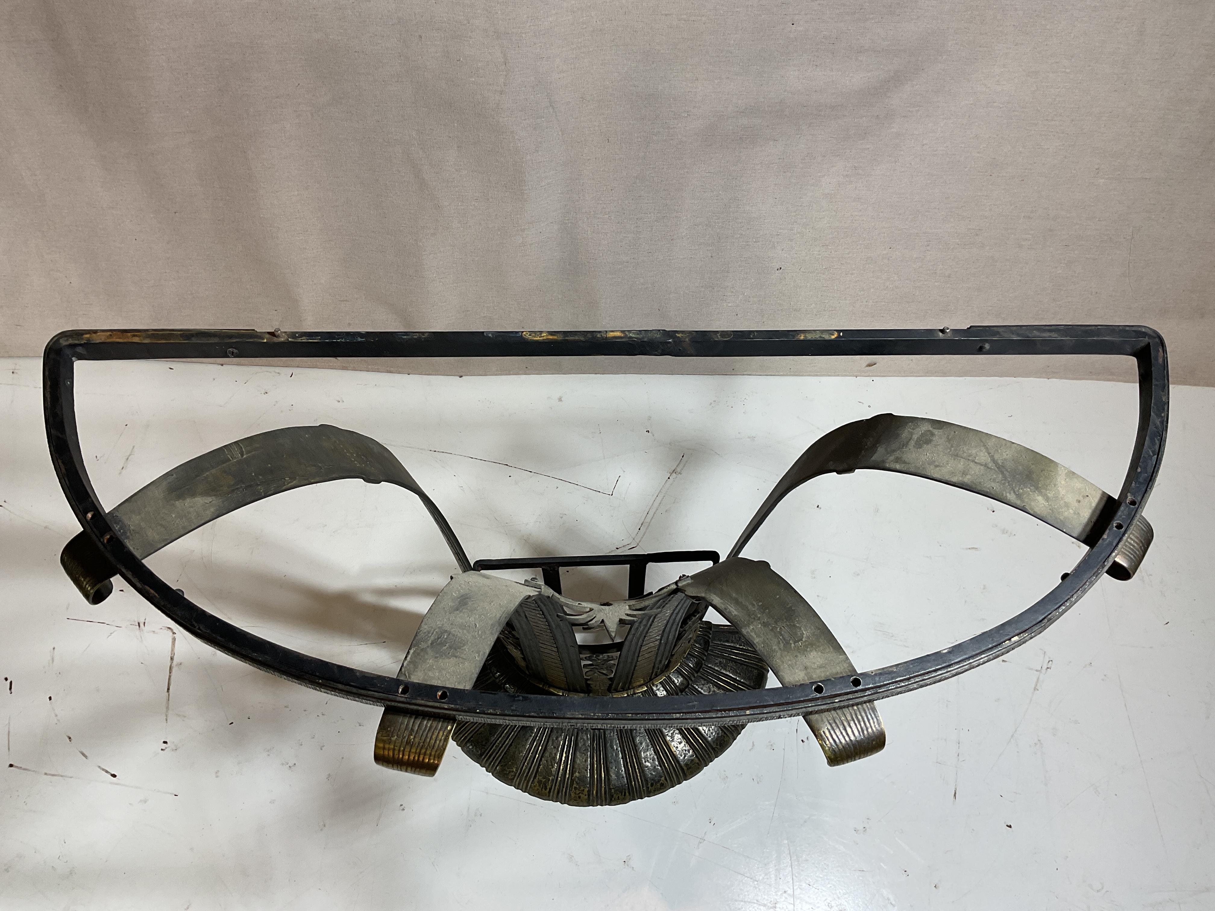 1920s Art Deco Bronze Console and Mirror Set by La Salle Iron Works For Sale 3