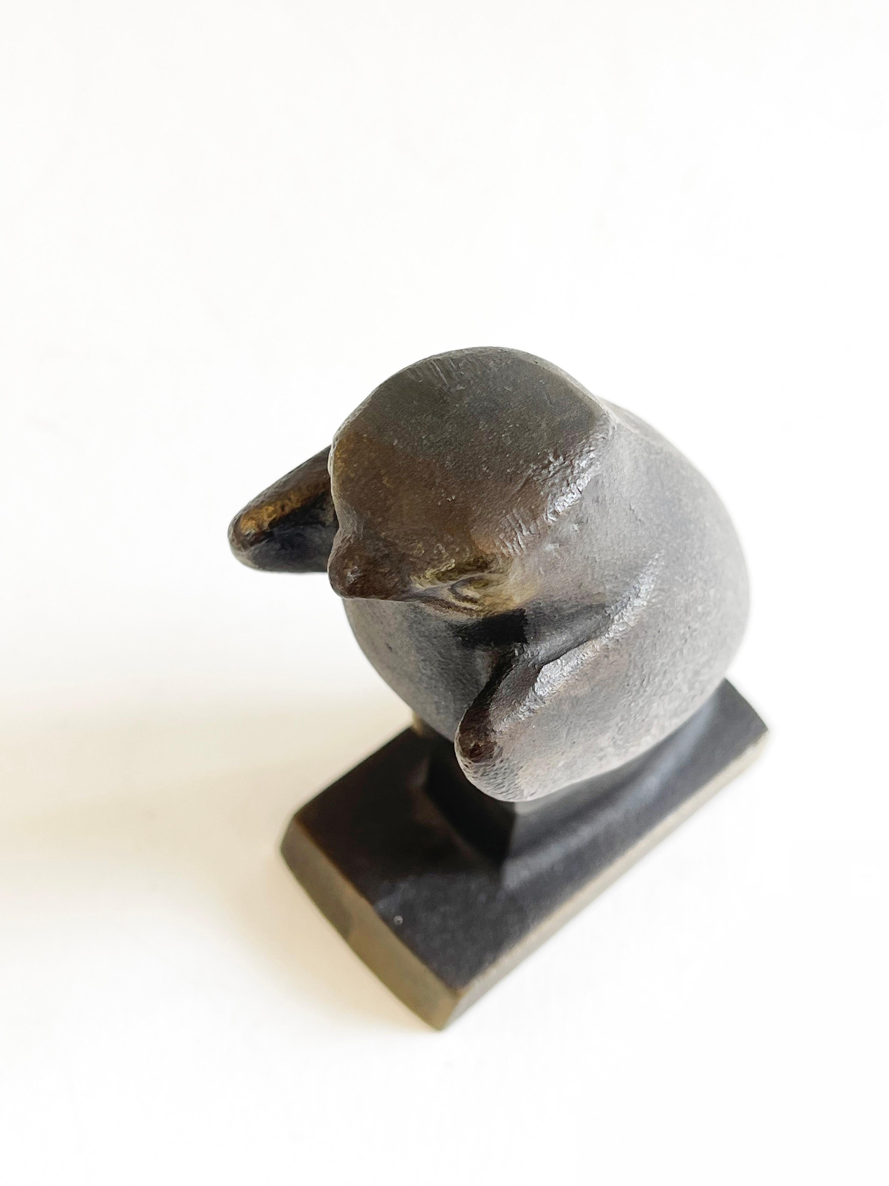 1920s Art Deco Bronze Falcon, Marked, after Antique Horus, Keuco Germany 1