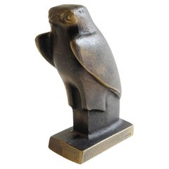 1920s Art Deco Bronze Falcon, Marked, after Antique Horus, Keuco Germany