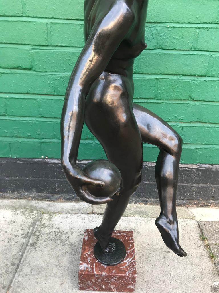 1920's Art Deco Bronze of a Dancing Last For Sale 1