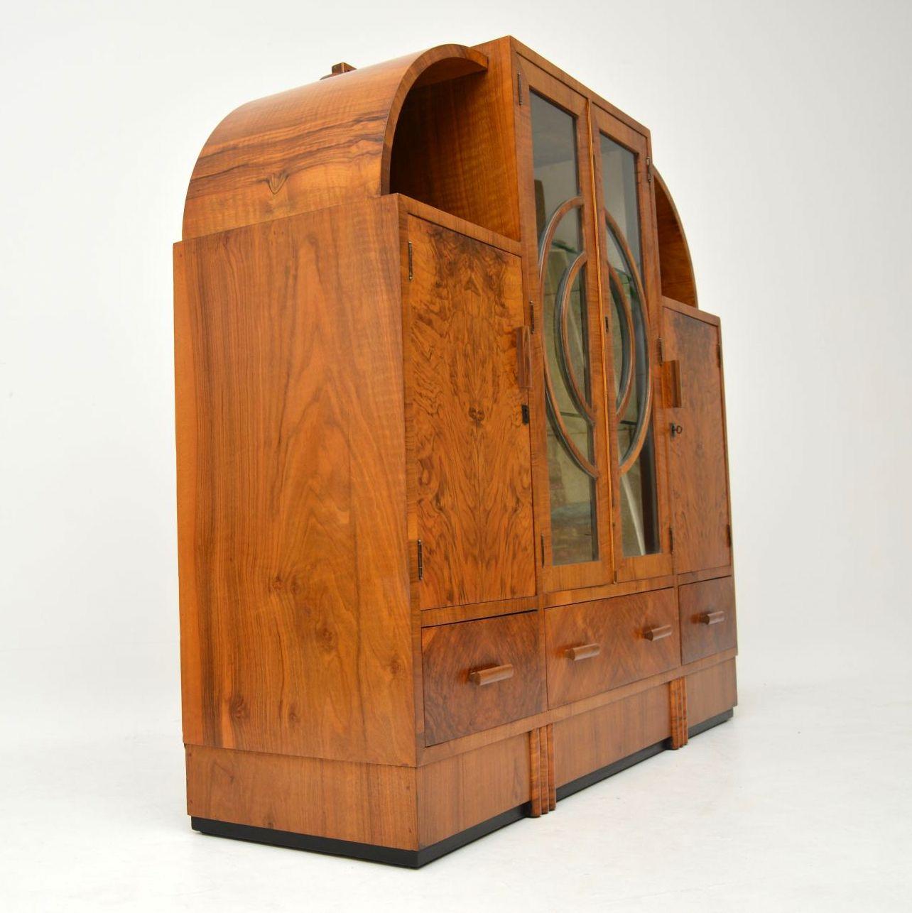 1920s Art Deco Burr Walnut Cabinet 1