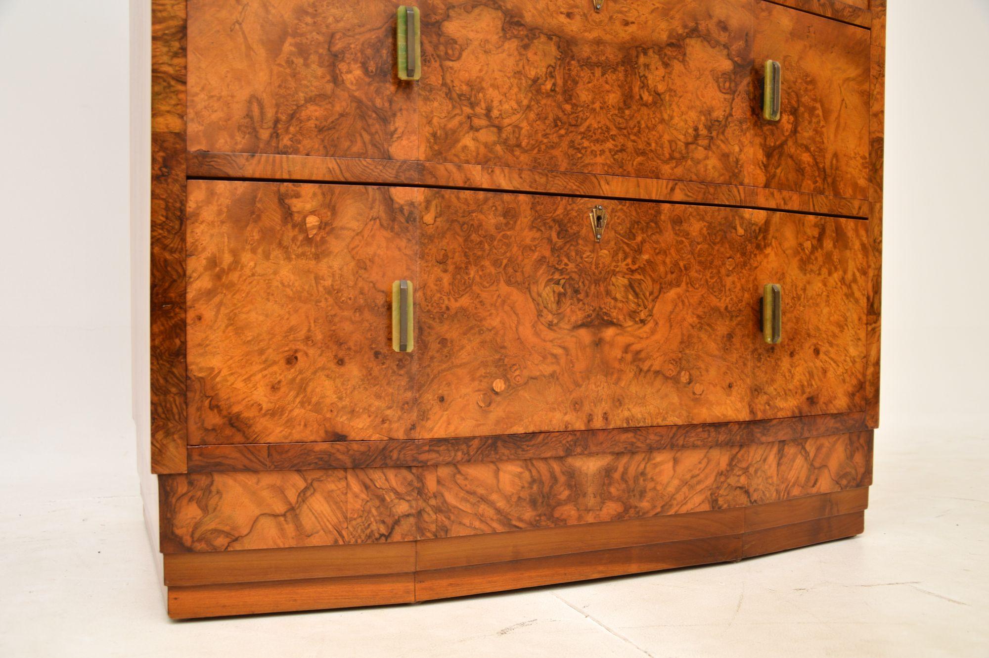 1920s Art Deco Burr Walnut Chest of Drawers 7