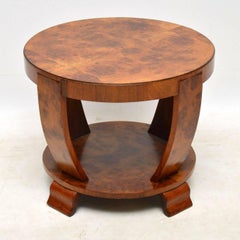 1920s Art Deco Burr Walnut Coffee Table