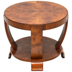 Antique 1920s Art Deco Burr Walnut Coffee Table