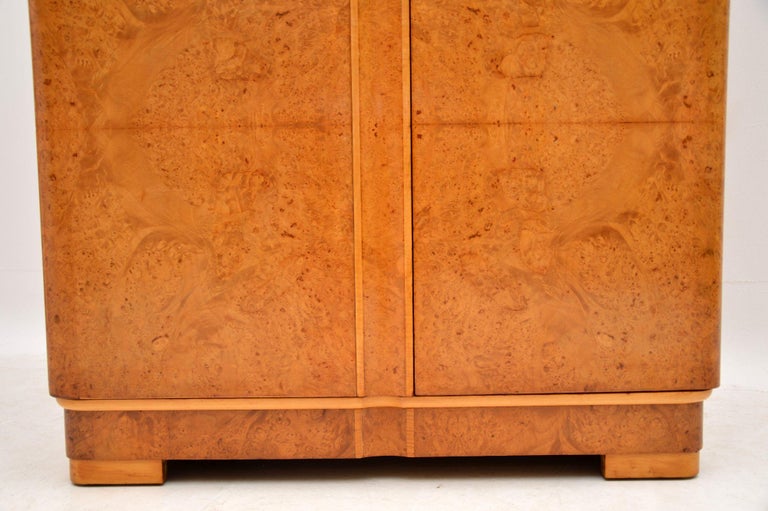 1920s Art Deco Burr Walnut Compactum Wardrobe At 1stdibs