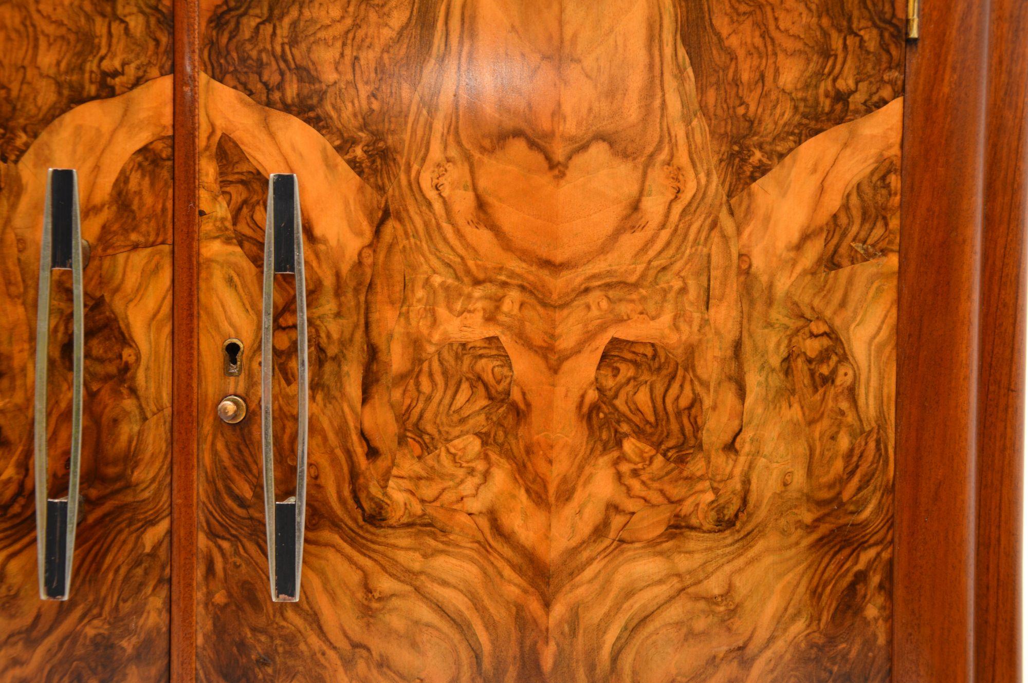 1920’s Art Deco Burr Walnut Compactum Wardrobe 6