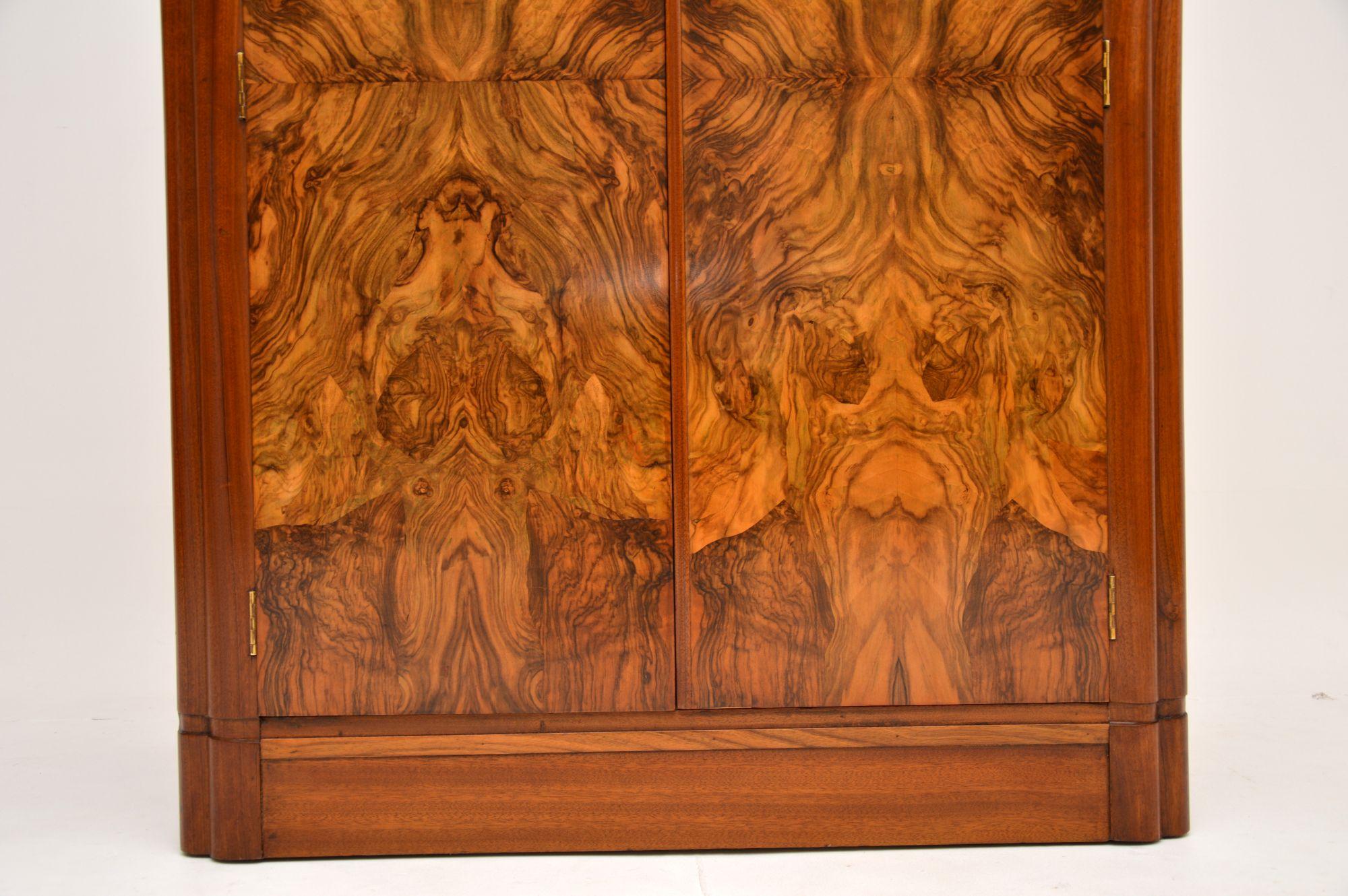 1920’s Art Deco Burr Walnut Compactum Wardrobe 7