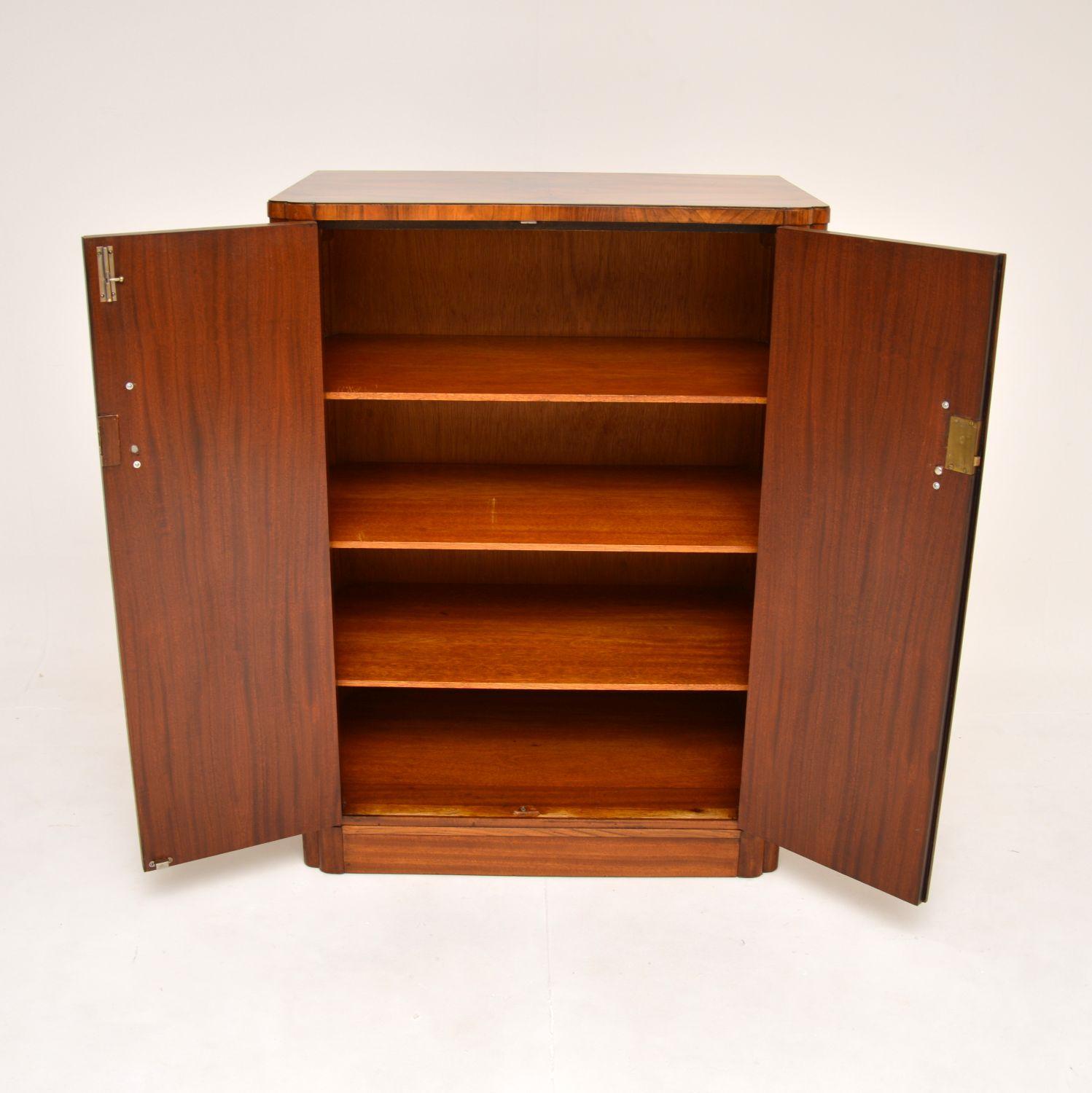 Early 20th Century 1920’s Art Deco Burr Walnut Compactum Wardrobe