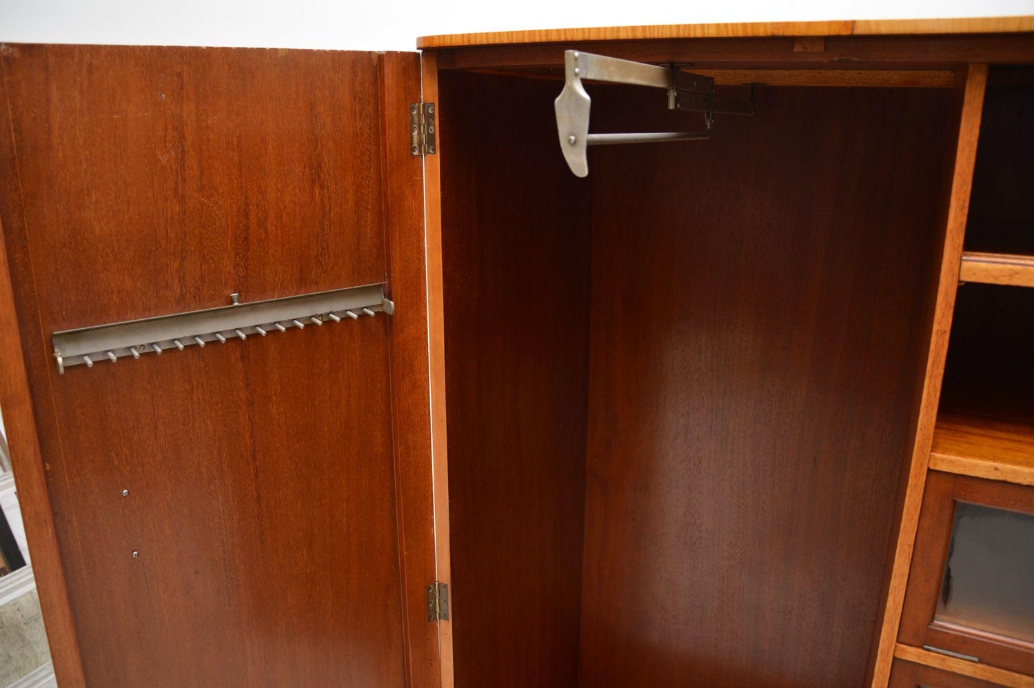 1920s Art Deco Burr Walnut Compactum Wardrobe At 1stdibs