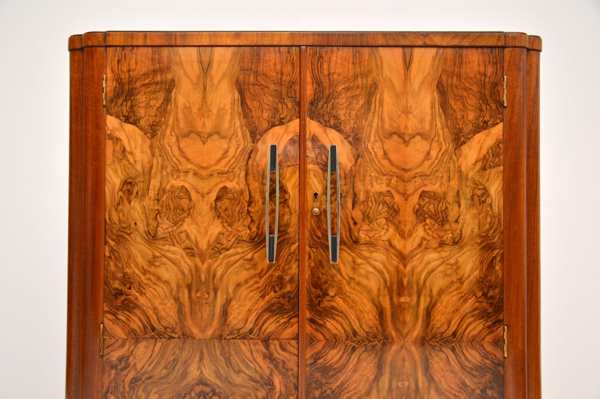 1920’s Art Deco Burr Walnut Compactum Wardrobe 4