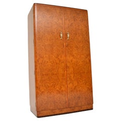 1920's Art Deco Burr Walnut Compactum Wardrobe