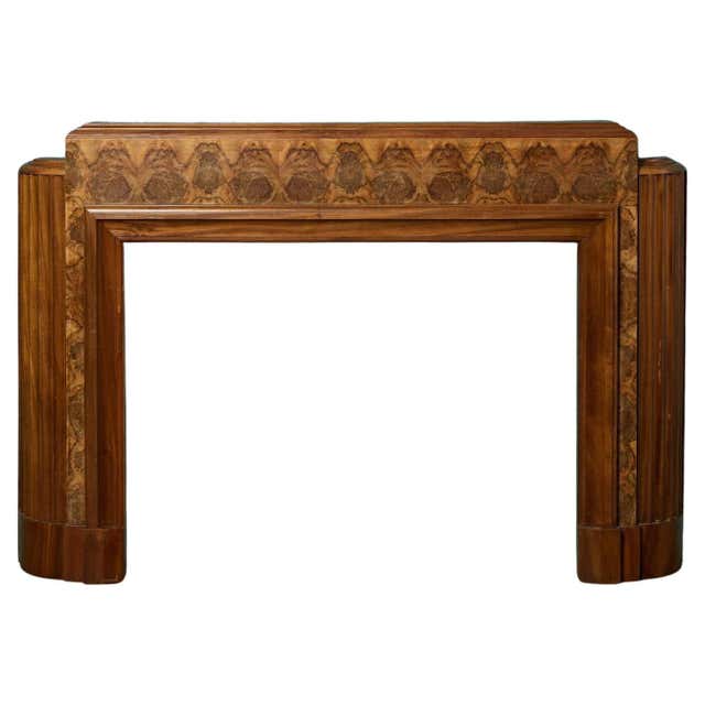 1920s Art Deco Wooden Fire Mantel For Sale at 1stDibs | 1920 fireplace ...