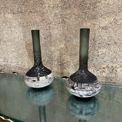 1920s Art Deco Cameo Glass Art Vases by Andre Delatte Nancy, France