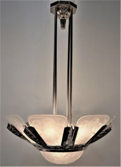 1920'S Art Deco chandelier by Daum/Lorian