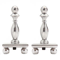 Chromed Andirons for A. Schultz