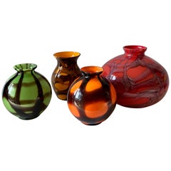 collection de vases boule en verre Art Déco des années 1920:: de Bohème et de Tchécoslovaquie