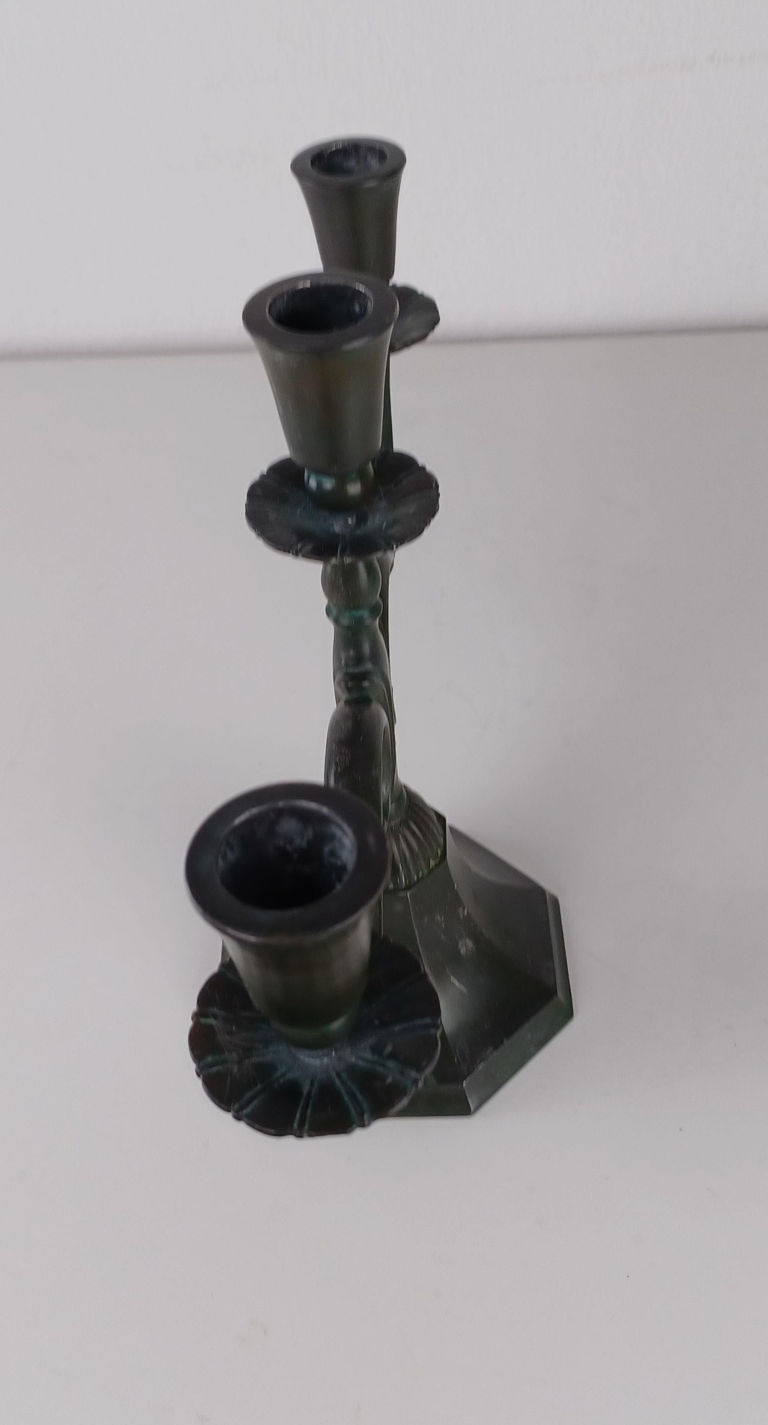 Danese Candelabro in metallo da discoteca Just Andersen, anni '20, Art Deco danese in vendita
