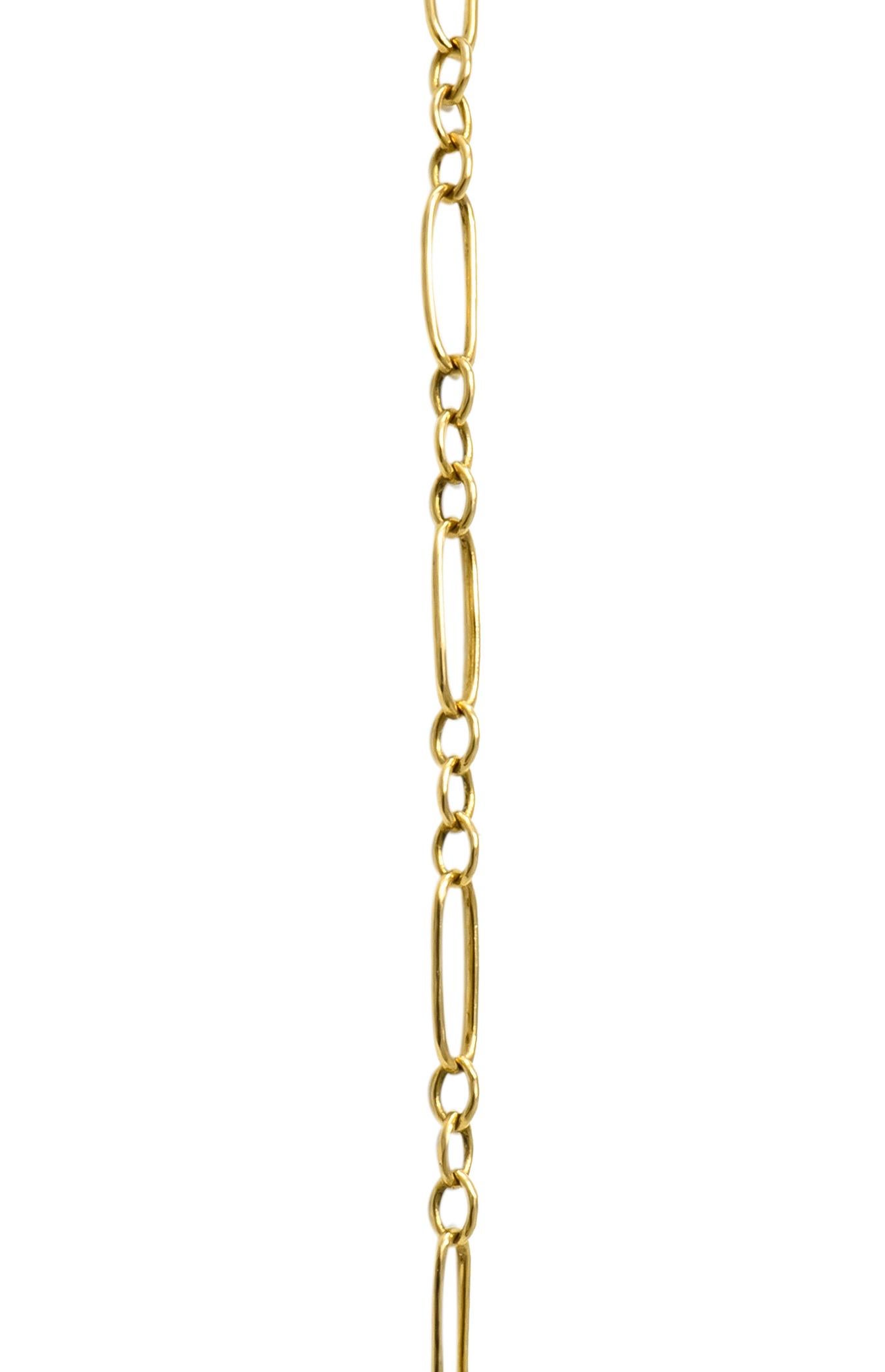 1920s Art Deco Diamond 14 Karat Gold Locket Pendant Necklace 2