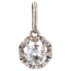 1920s Art Deco Diamond 18 Karat White Gold Pendant