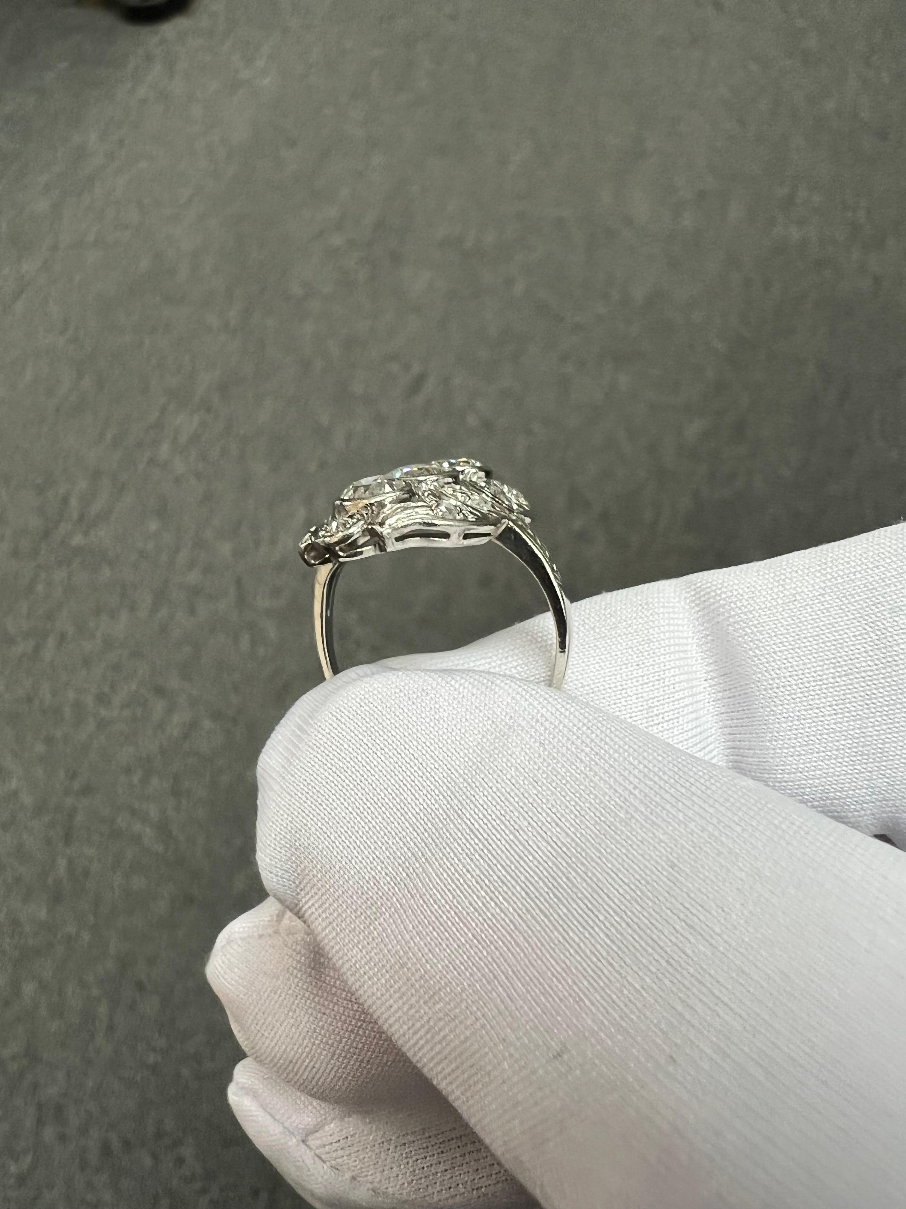 1920s Art Deco Diamond Dinner Ring For Sale 9