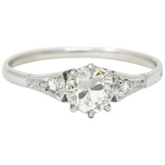 1920s Art Deco Diamond Platinum Engagement Ring