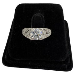 1920s Art Deco Diamond Platinum Engagement Ring