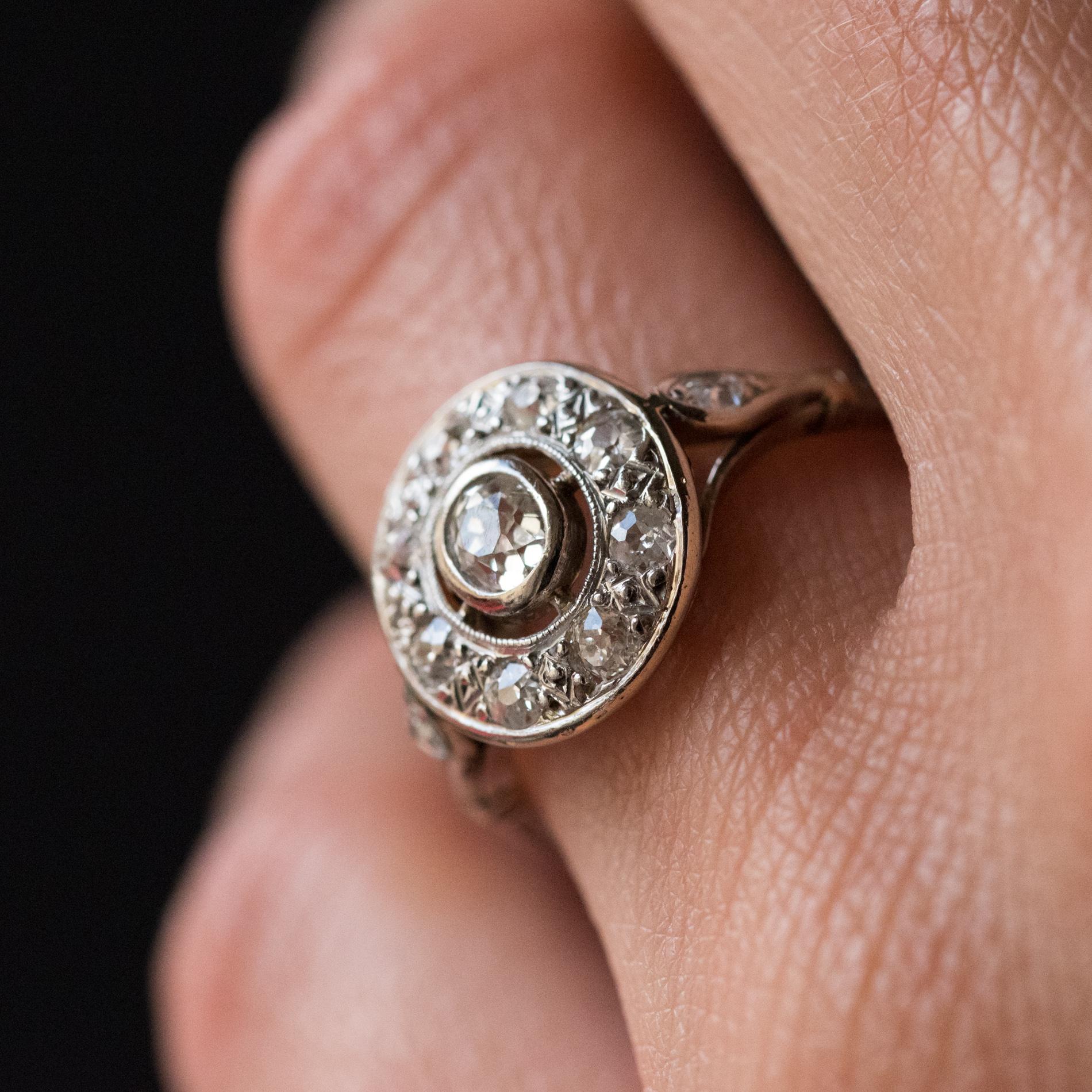 1920s Art Deco Diamond Platinum Oval Engagement Ring 6