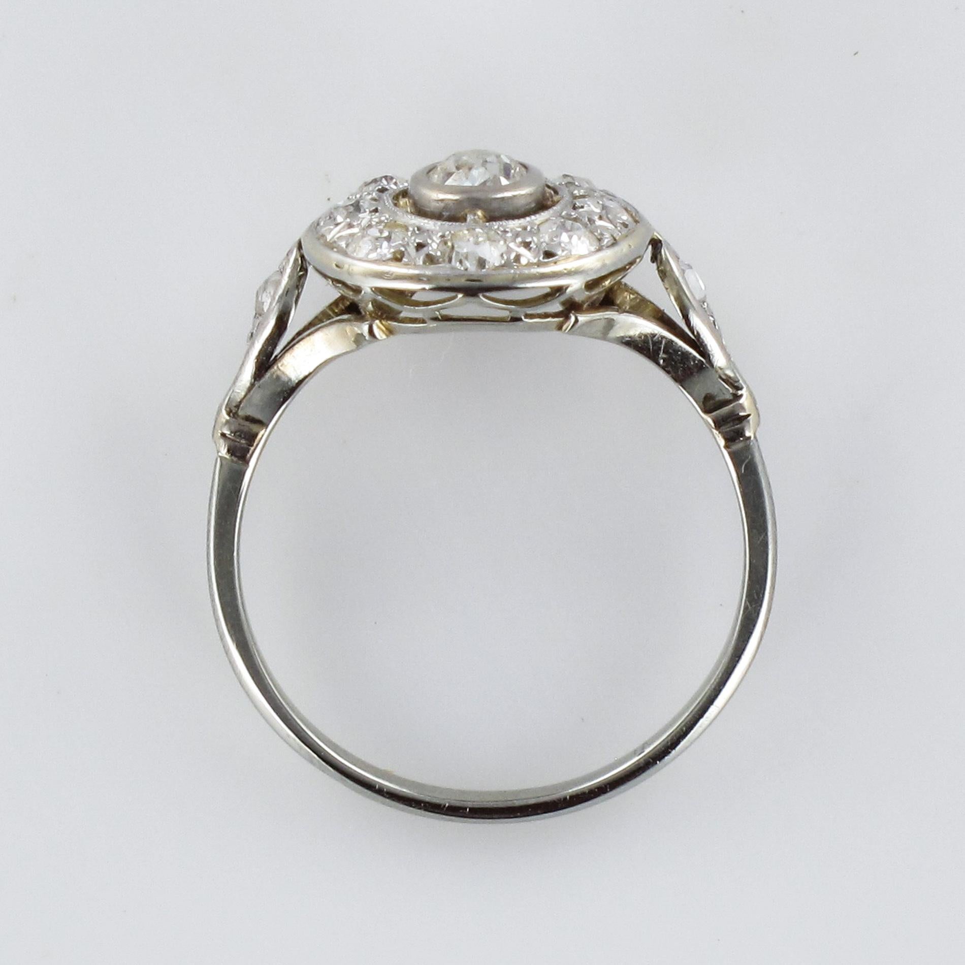 1920s Art Deco Diamond Platinum Oval Engagement Ring 8