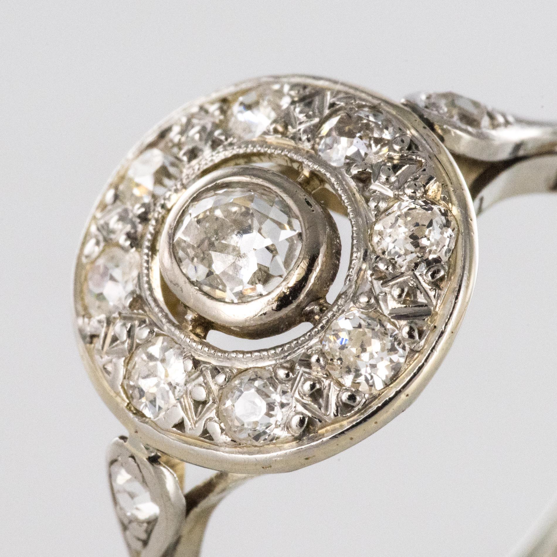 Women's 1920s Art Deco Diamond Platinum Oval Engagement Ring