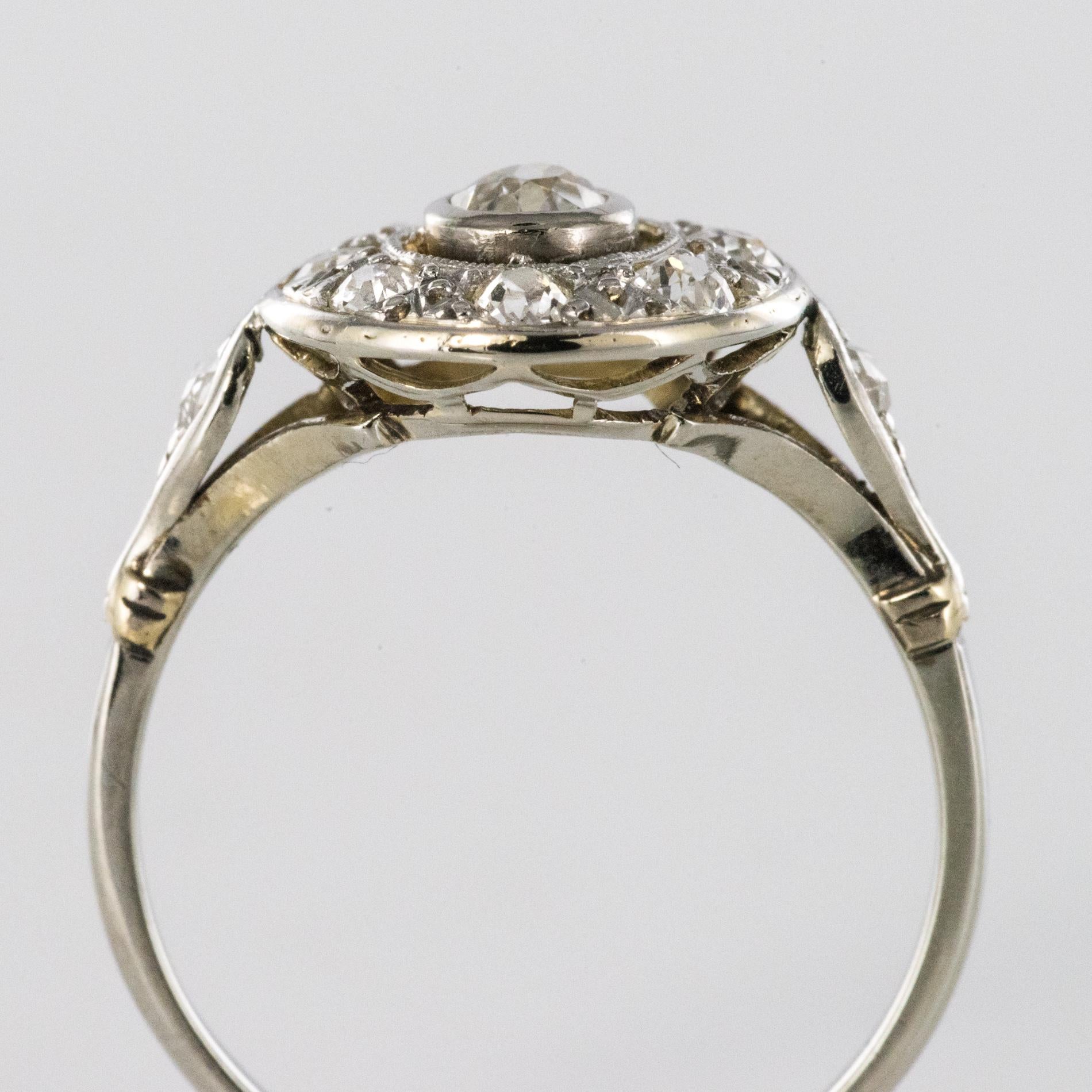 1920s Art Deco Diamond Platinum Oval Engagement Ring 2