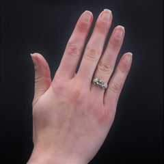 1920s Art Deco Diamonds 18 Karat White Gold Bow Ring