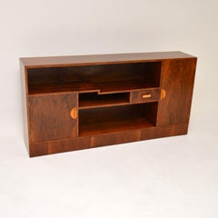 1920's Art Deco Figured Walnut Bookcase / Cabinet