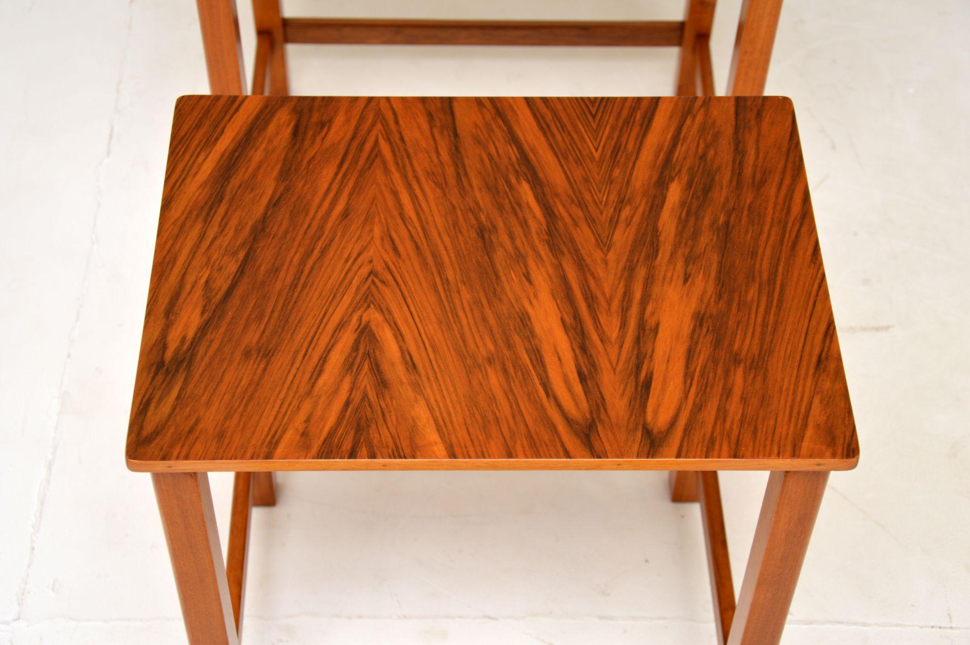 1920's Art Deco Figured Walnut Nest of Tables For Sale 4