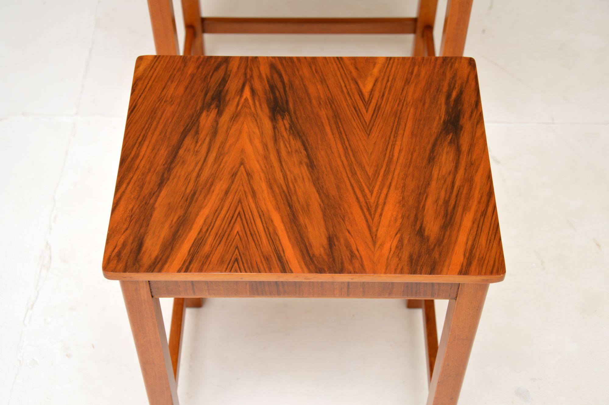 1920's Art Deco Figured Walnut Nest of Tables For Sale 7