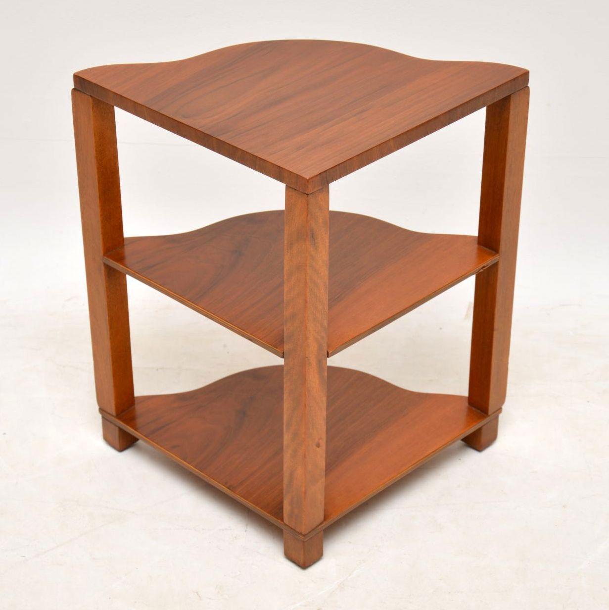 1920s Art Deco Figured Walnut Nesting Coffee Table 5