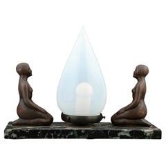 Lampe de table sculpturale nue Art Déco Frankart / Nuart Style des années 1920 