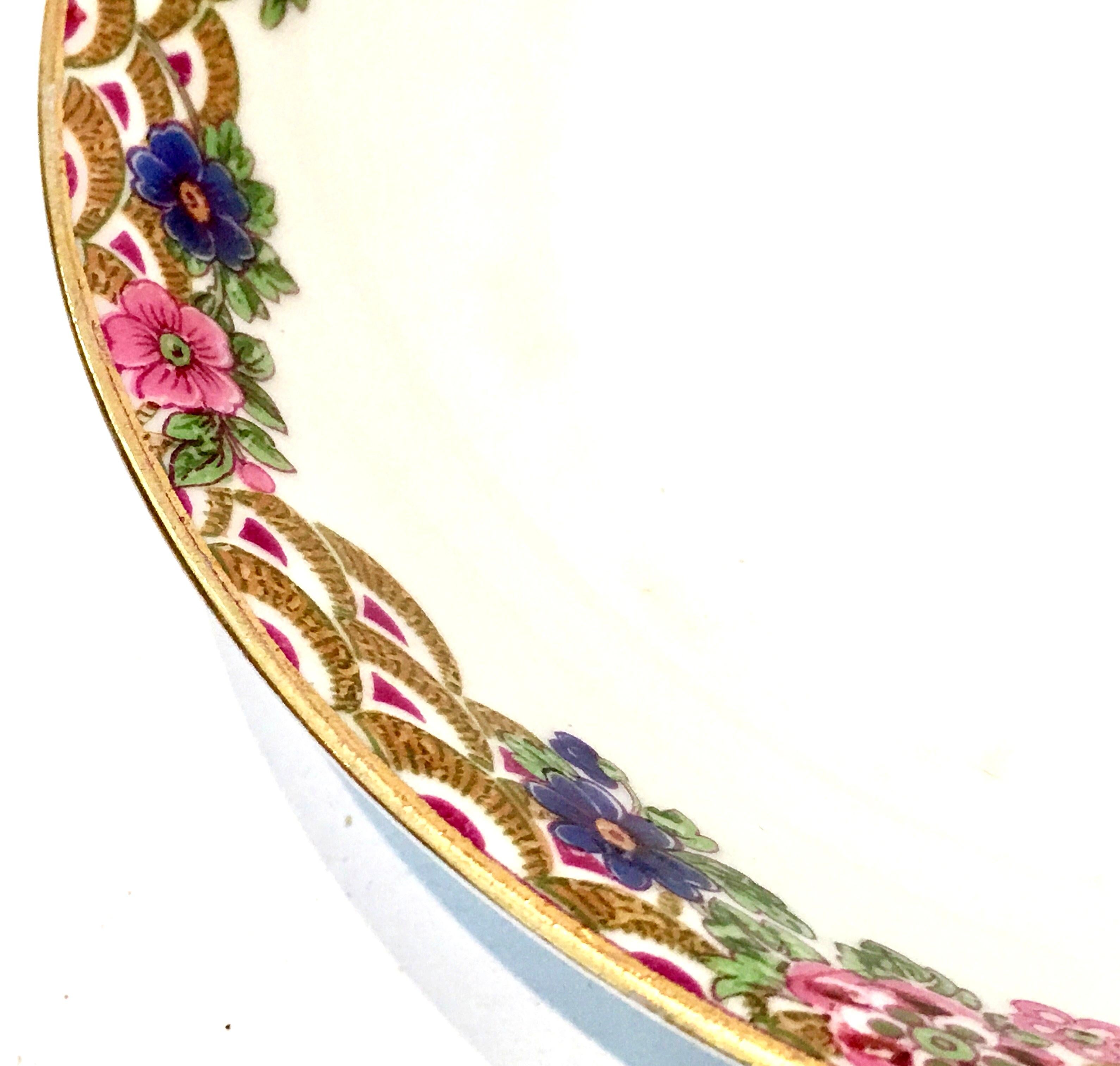 Hand-Painted 1920'S Art Deco French Limoges & 24 Karat Gold Dinnerware By, Jean Pouyat S/20