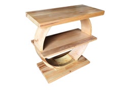 1920s Art Deco Geometreic "Ring" Maple Side Table