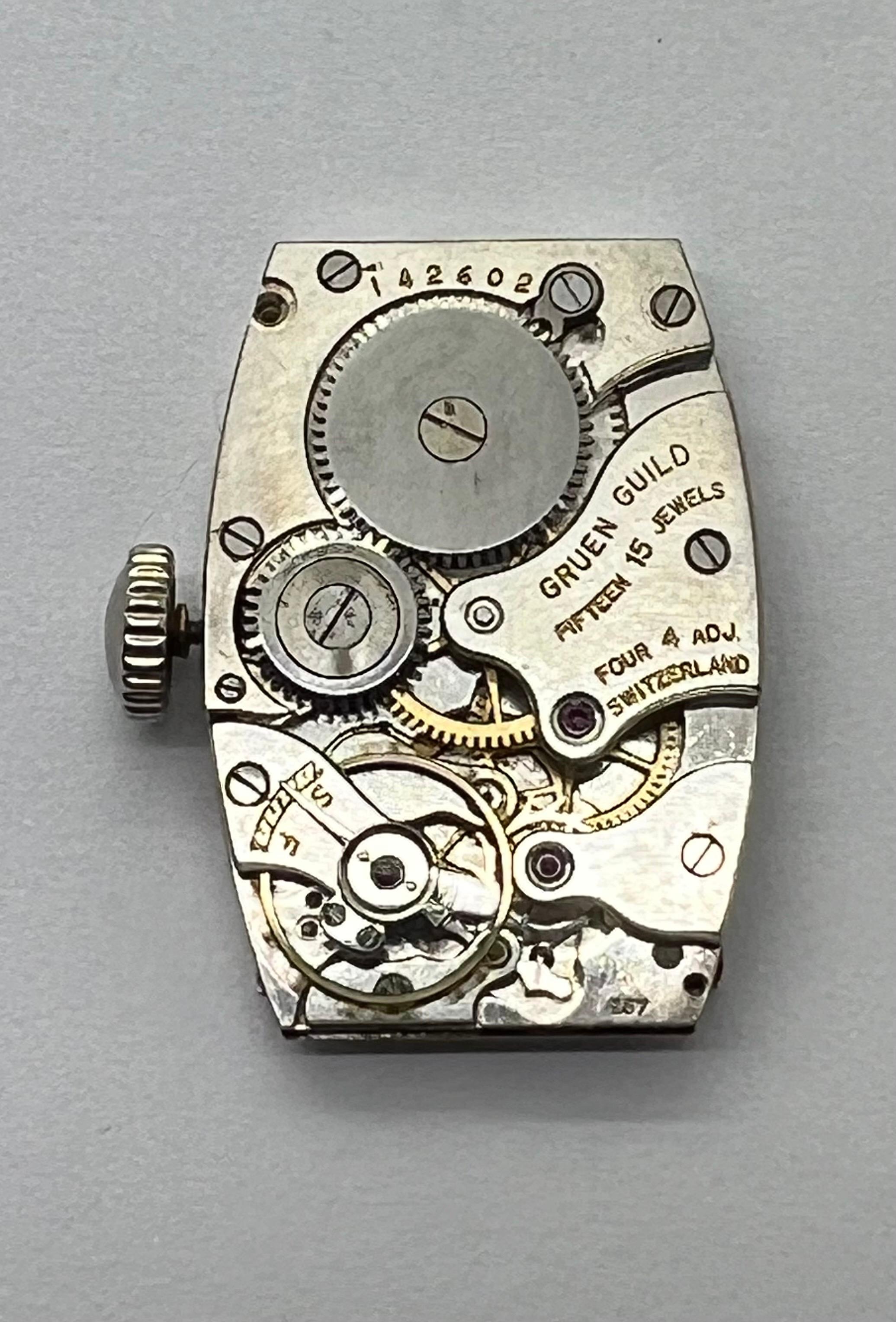 1920’s, Art Deco Gruen Quadron, 15 Jewel, beautiful statement timepiece. 7