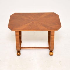 1920's Art Deco Inlaid Walnut Coffee Table