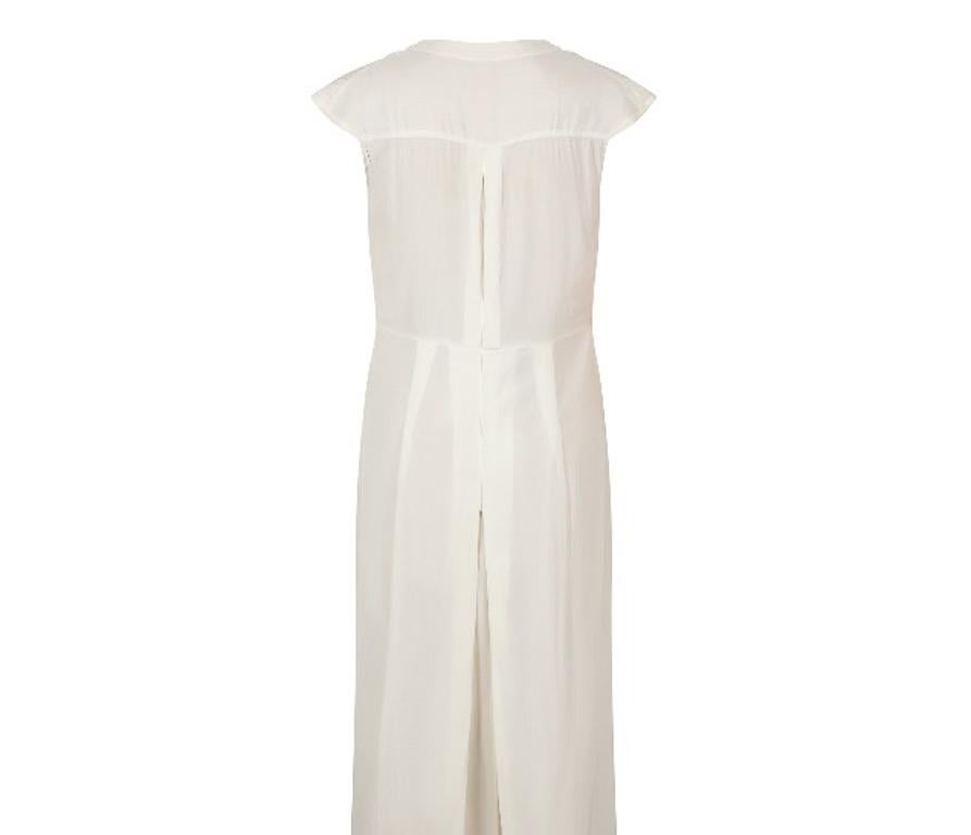 1920s Art Deco Ivory Silk Shirtwaister Dress In Excellent Condition For Sale In London, GB