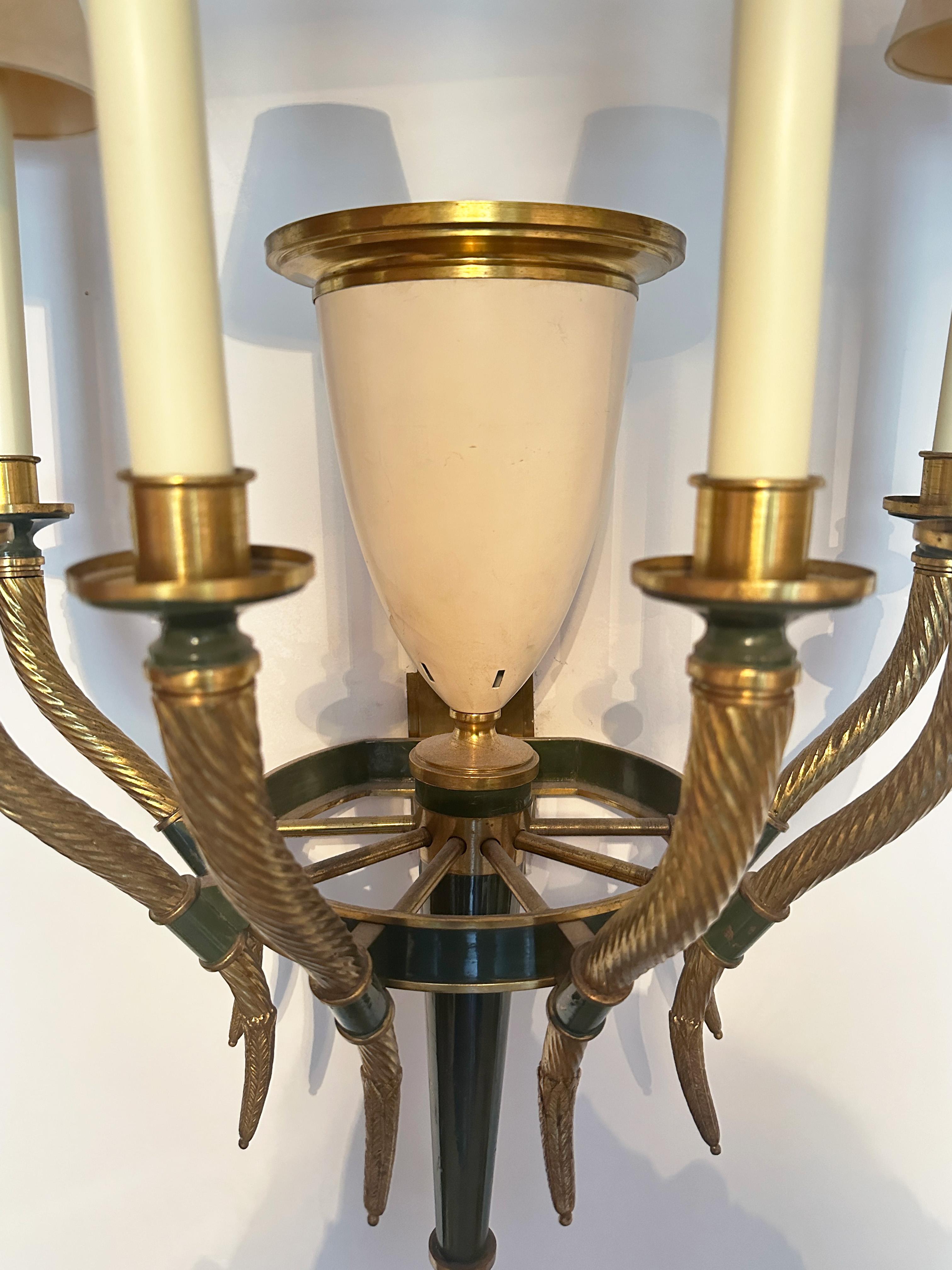 1920s Art Deco Large French Wall Sconce in the Style of Andre Arbus  For Sale 1