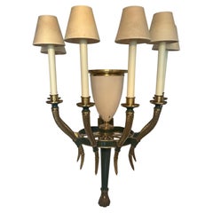 Antique 1920s Art Deco Large French Wall Sconce in the Style of Andre Arbus 